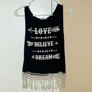 "Love believe dream" Tank top
